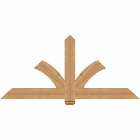 Ekena Millwork Redmond Smooth Timber Gable Bracket, Western Red Cedar, 72"W x 33"H x 1 1/2"D x 5 1/2"F, 11/12 Pitch GBW072X33X0206RED00SWR